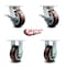 Service Caster 5 Inch Kingpinless Poly on Polyolefin Wheel Caster Brakes 2 Rigid SCC, 2PK SCC-KP30S520-PPUR-SLB-2-R-2 - alternate 3
